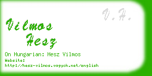 vilmos hesz business card